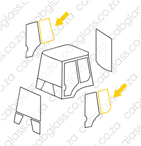 RUBBER REAR OF DOOR L=R | KOMATSU BH WB R DASH 5