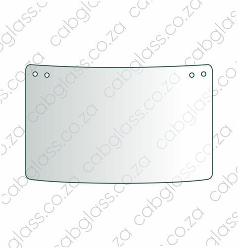 Rear Upper Slider Glass, Case TLB 580/590 K LE SLE LXT, 100461, E48356 (GN), F45424 (CL), E46814, E49810