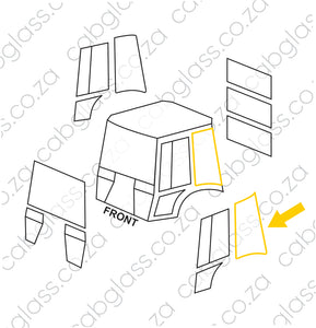 REAR QUARTER LH (Laminated) | CASE TLB 580, 590 K/LE/SLE/SUPER LE/ LXT