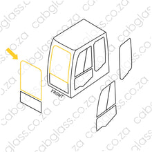 Load image into Gallery viewer, Windscreen Upper, cut out for wiper, Deere excavator, 101303 | 4662560
