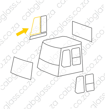 Cab skecth for Bell Dumper 218342, TT218342, WEG0208 glass
