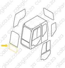 Load image into Gallery viewer, Cab sketch of windscreen lower, Case excavator CX C-series, KHN25610, LQ50C01301S001, LQ02C01301S001, 125989
