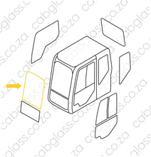 Load image into Gallery viewer, Cab sketch of windscreen upper, Case excavator CX C-series, KHN25620, LQ50C00002S002
