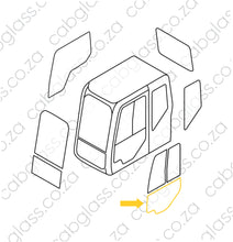 Load image into Gallery viewer, Cab sketch door lower Case excavator CX B-series, KHN15510
