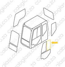 Load image into Gallery viewer, Cab sketch of door rear slider, Case excavator CX C-series, 102947, KHN15380
