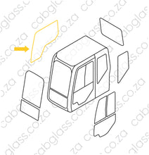 Load image into Gallery viewer, Cab sketch of boom side glass for Case excavator CX B-series, KHN14910
