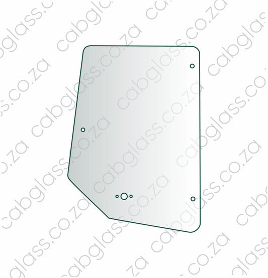 Door upper left and right-hand glass for Caterpillar backhoe
