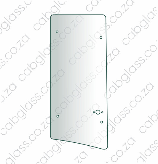 Rear door upper left and right-hand glass for Caterpillar
