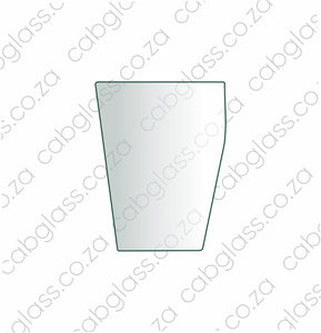 Windscreen lower left-hand glass for Caterpillar backhoe