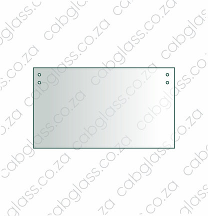 Rear cab glass lower for Caterpillar backhoe C series