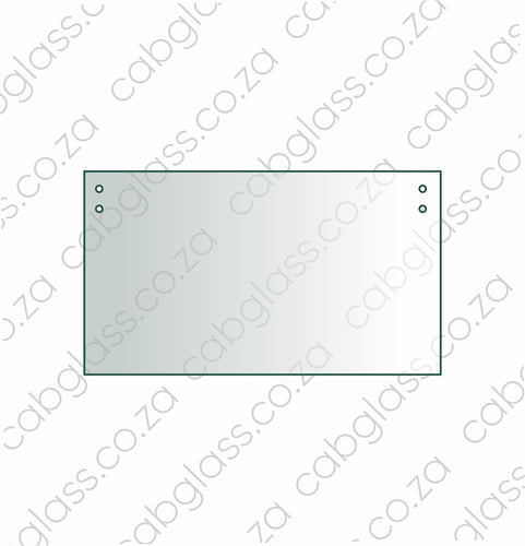 Rear cab glass lower for Caterpillar backhoe C series