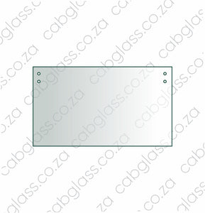 Rear cab glass lower for Caterpillar backhoe C series