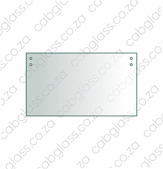 Rear cab glass lower for Caterpillar backhoe D series