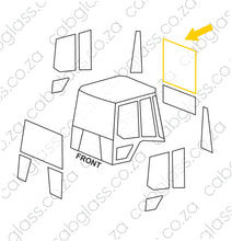 Load image into Gallery viewer, REAR CAB GLASS UPPER | CAT TLB C-SER, D-SER BACKHOE
