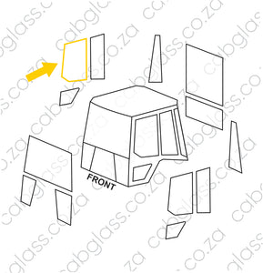 DOOR UPPER RH (bonded 3 holes) | CAT TLB D-SER BACKHOE