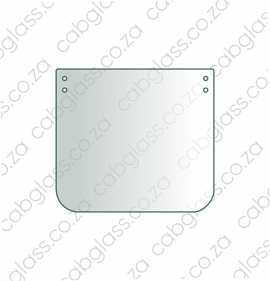 Windscreen Lower 50% glass with 4 holes at the top
