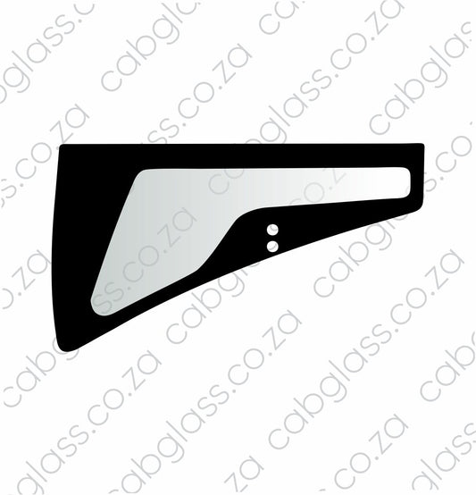 Door lower glass with two holes at the bottom