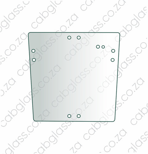 Rear cab glass for Case backhoe 595 SLE from 2000 onwards