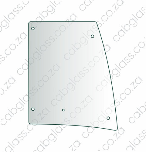 Door glass left and right for Case backhoe 595SLE from 2000 onwards