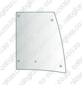 Door glass left and right for Case backhoe 595SLE from 2000 onwards