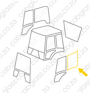 REAR DOOR LH | CASE 595 SLE (00-)