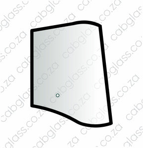 Rear door glass left-hand for Case backhoe 595SLE 2000 onwards