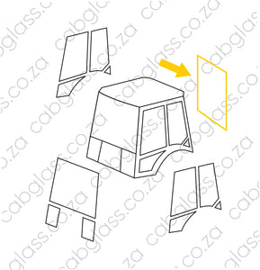 REAR CAB GLASS | MANITOU TLB MLB-SER
