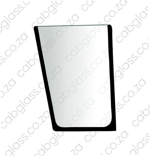 Windscreen lower left-hand side glass Case TLB 570T - 570ST
