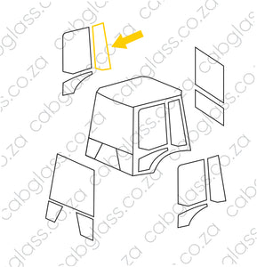 REAR OF DOOR RH | CASE TLB 570T - 570ST