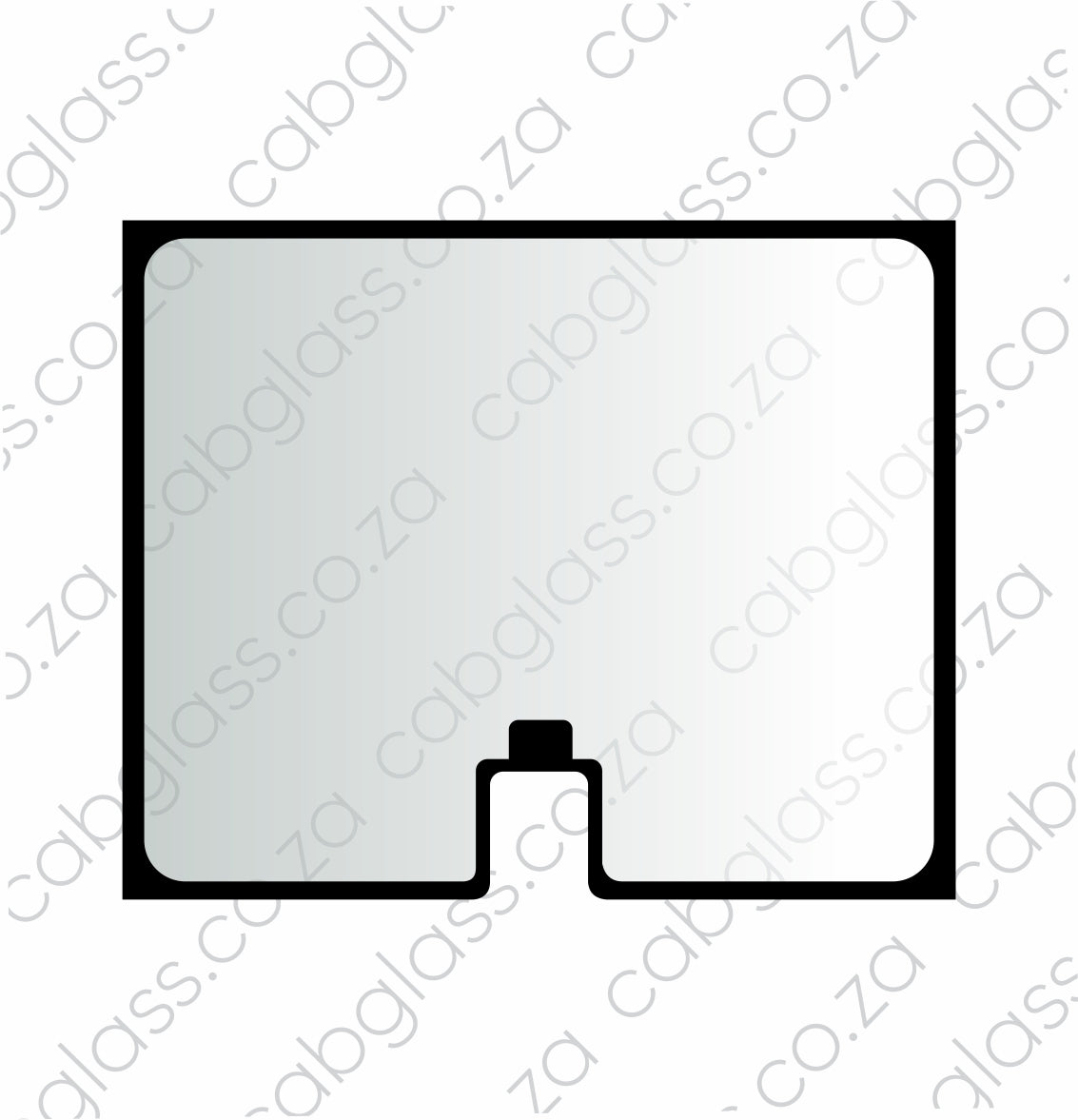 Rear cab glass, Case TLB 570T - 570ST, 105419, 47834477