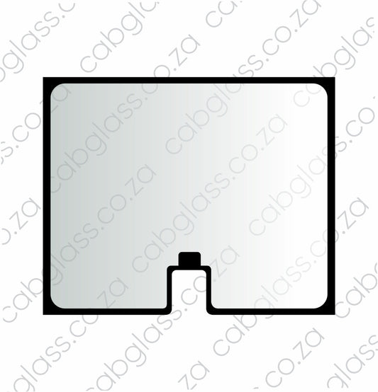 Rear cab glass lower Case TLB 570T - 570ST