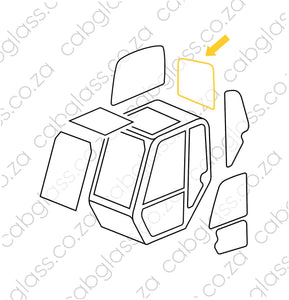 REAR CAB GLASS | JCB TELEHANDLER SERIES 2