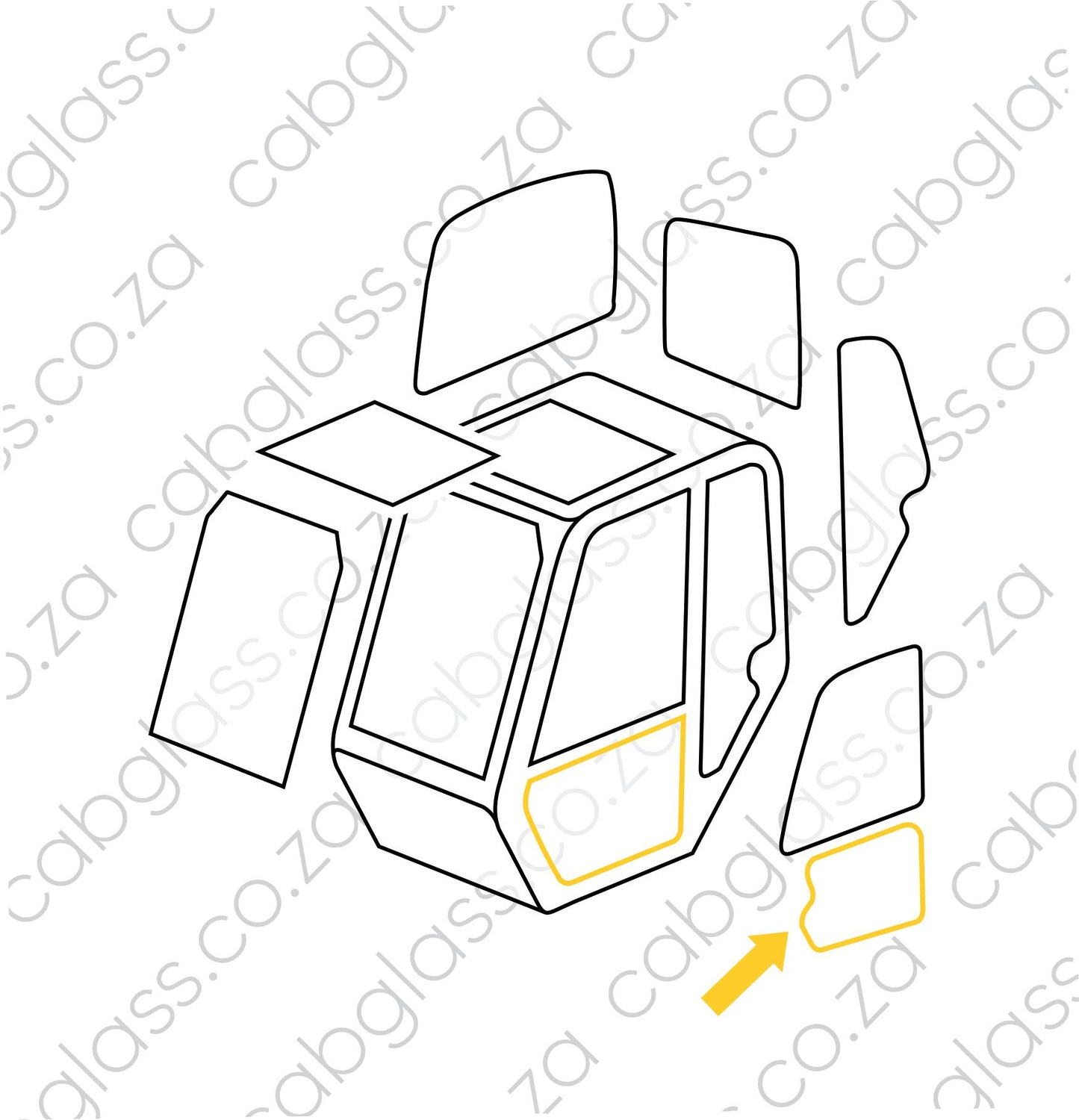 DOOR LOWER | JCB 530-70 , 532-120 , 533-105 , 535-95 , 537-135 , 540-170 SERIES 2