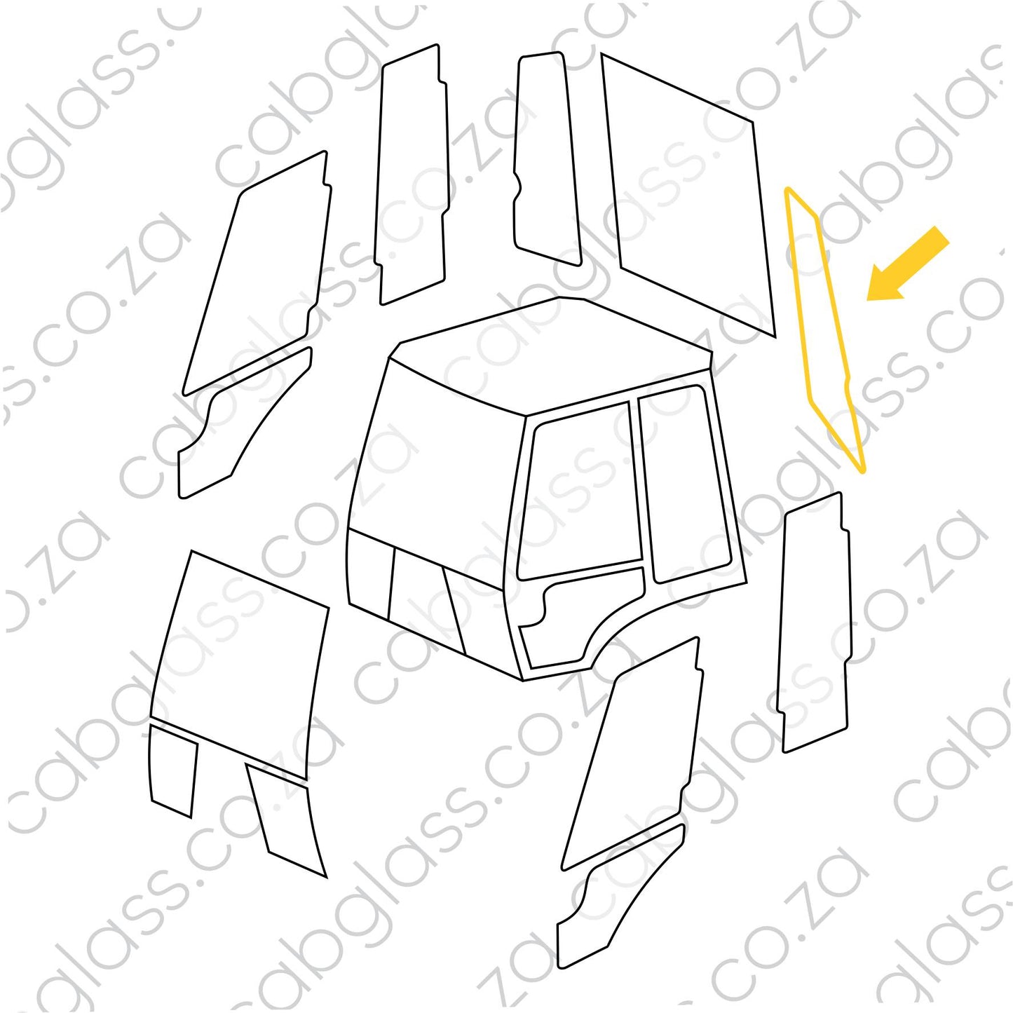 REAR QUARTER LH | JCB TLB 3DX, 4DX