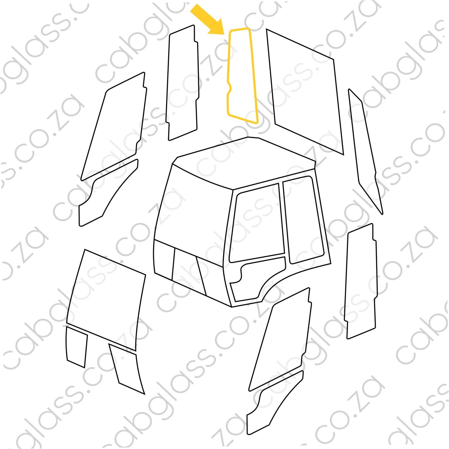 REAR QUARTER RH | JCB TLB 3DX, 4DX
