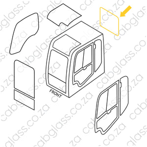 REAR CAB GLASS | JCB JS JZ  (2003 -2012)