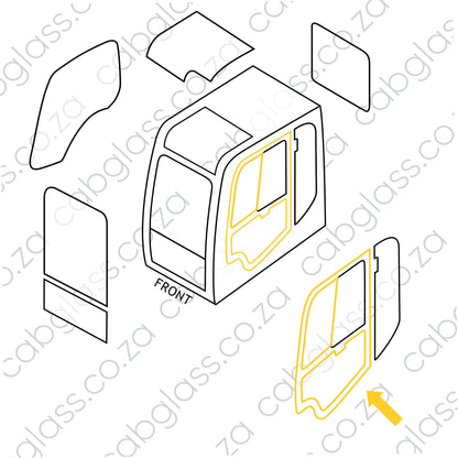 DOOR GLASS | JCB EXCAVATOR JS JZ (2003-2012)
