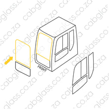Load image into Gallery viewer, Bell Excavator E-series Cab Glass Sketches 7028805
