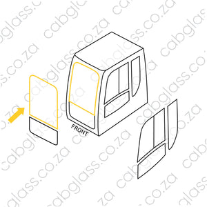 Bell Excavator E-series Cab Glass Sketches 7028805
