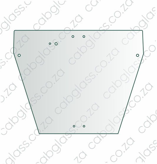 Rear cab glass, Case TLB 595SLE, 113241, 3512269M1, 3512269M91 