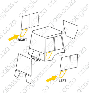 DOOR GLASS LOWER L=R | FERMEC TLB 750 - 965 (-1999)