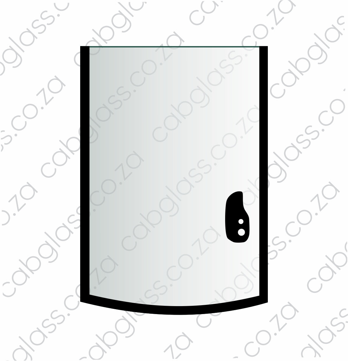 REAR CAB GLASS | VOLVO TLB BL61B - BL71B BACKHOE