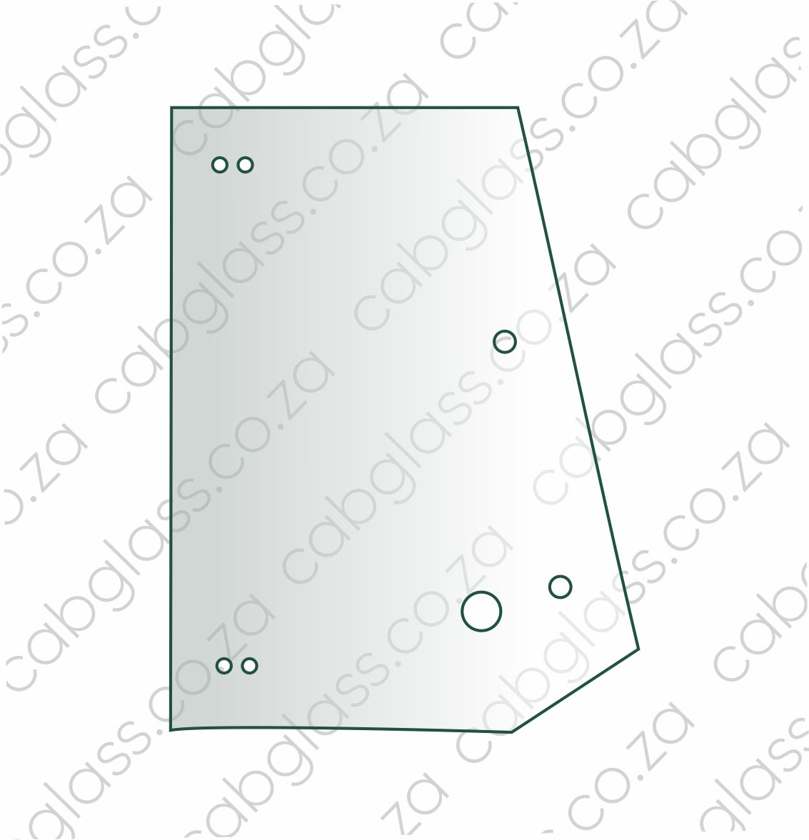 REAR OF DOOR GLASS L=R | VOLVO TLB BL61B - BL71B BACKHOE