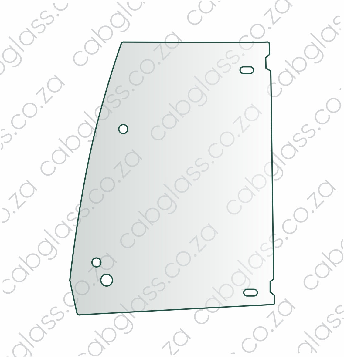 DOOR GLASS UPPER L=R | VOLVO TLB BL61 - BL71 BACKHOE