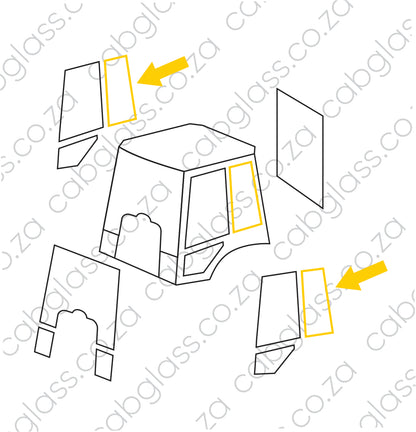 REAR OF DOOR L=R | VOLVO TLB BL61 - BL71 BACKHOE
