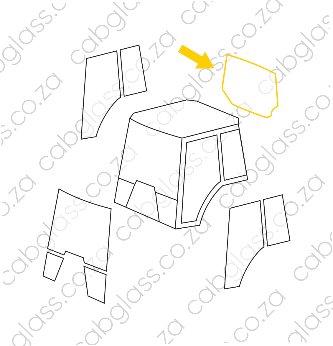 REAR CAB GLASS | McCORMICK ZTX SERIES, XTX SERIES