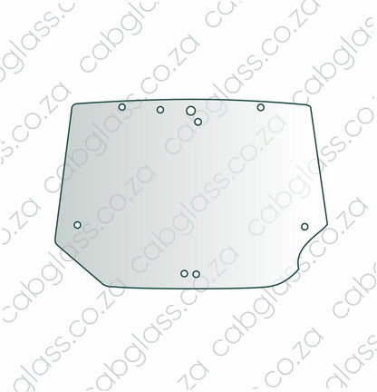 Rear cab glass for Case tractor MX80C to MX100C