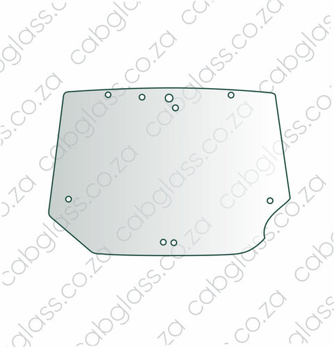 Rear cab glass for Case tractor MX80C to MX100C