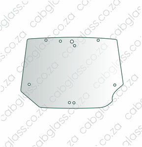 Rear cab glass for Case tractor MX100 to MX170