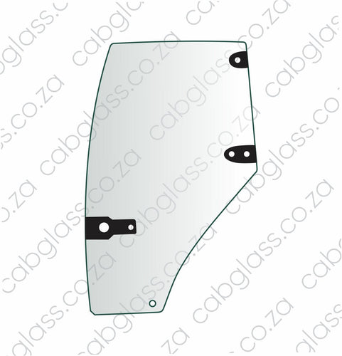 Door left-hand glass for Case tractor MX100 to MX170